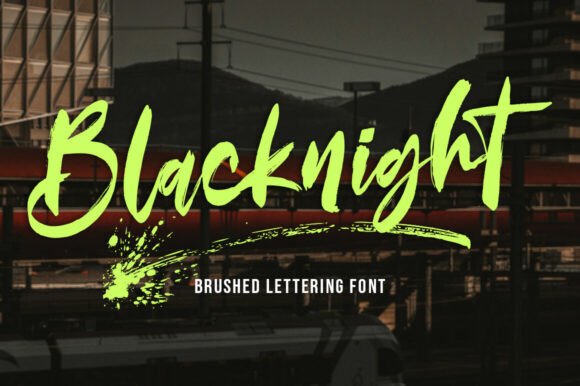 Blacknight: The Bold Brush Font for Urban Design