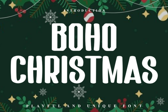 Boho Christmas: A Display Font for Unique Holiday Designs
